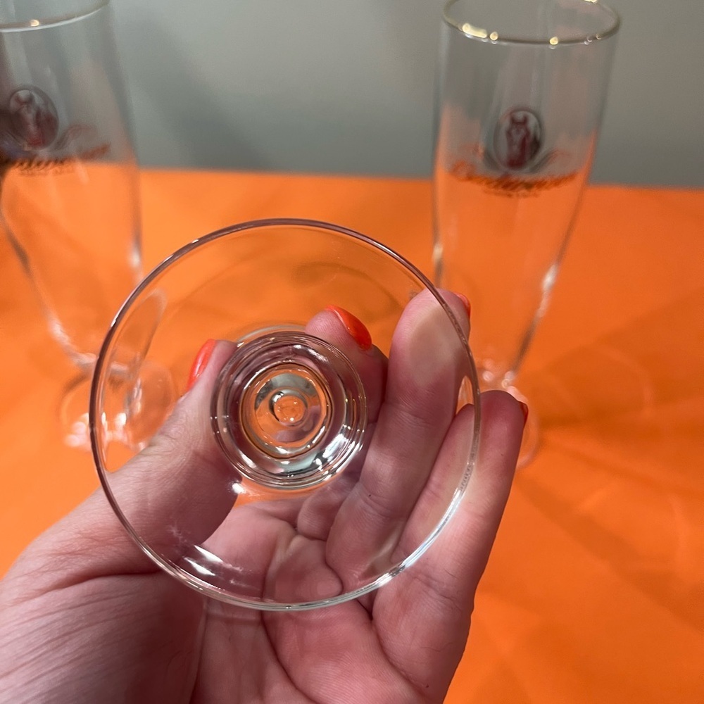 Budweiser Cream and Gold Pilsner Glass Set antique glasses set of 3 - Picture 6 of 11
